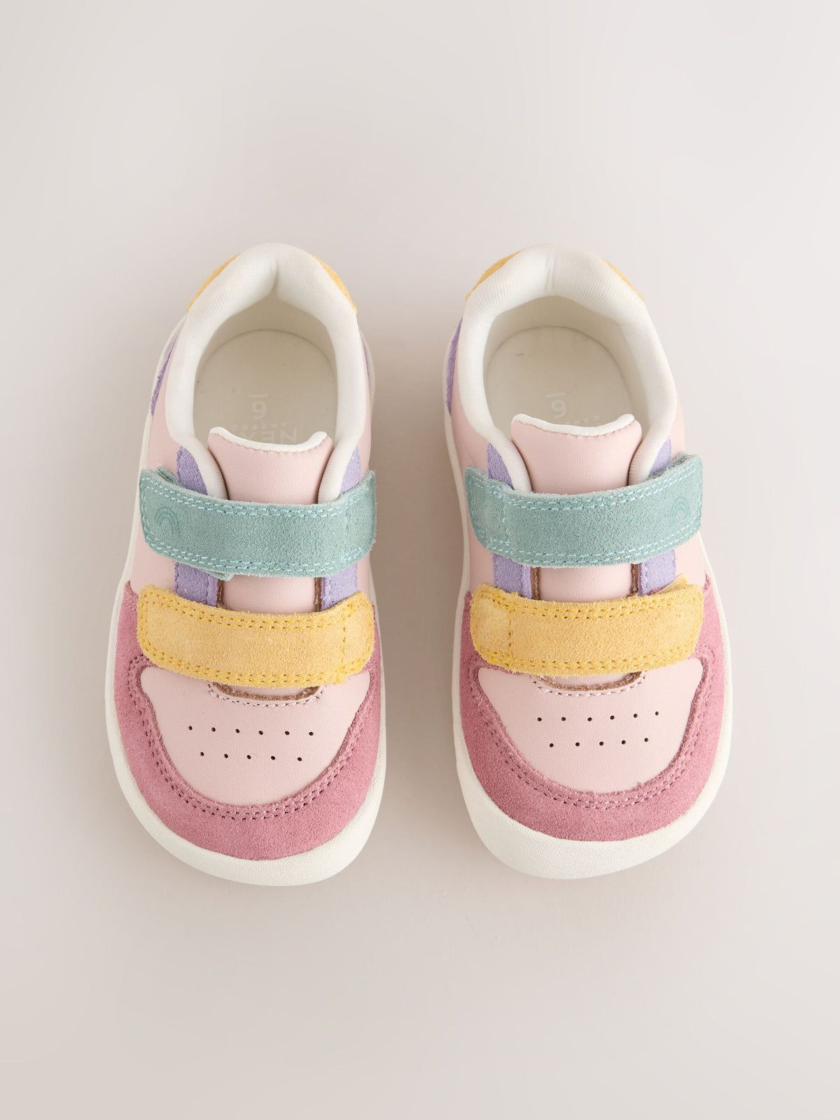 Multi Barefoot Leather Touch Fastening Trainers