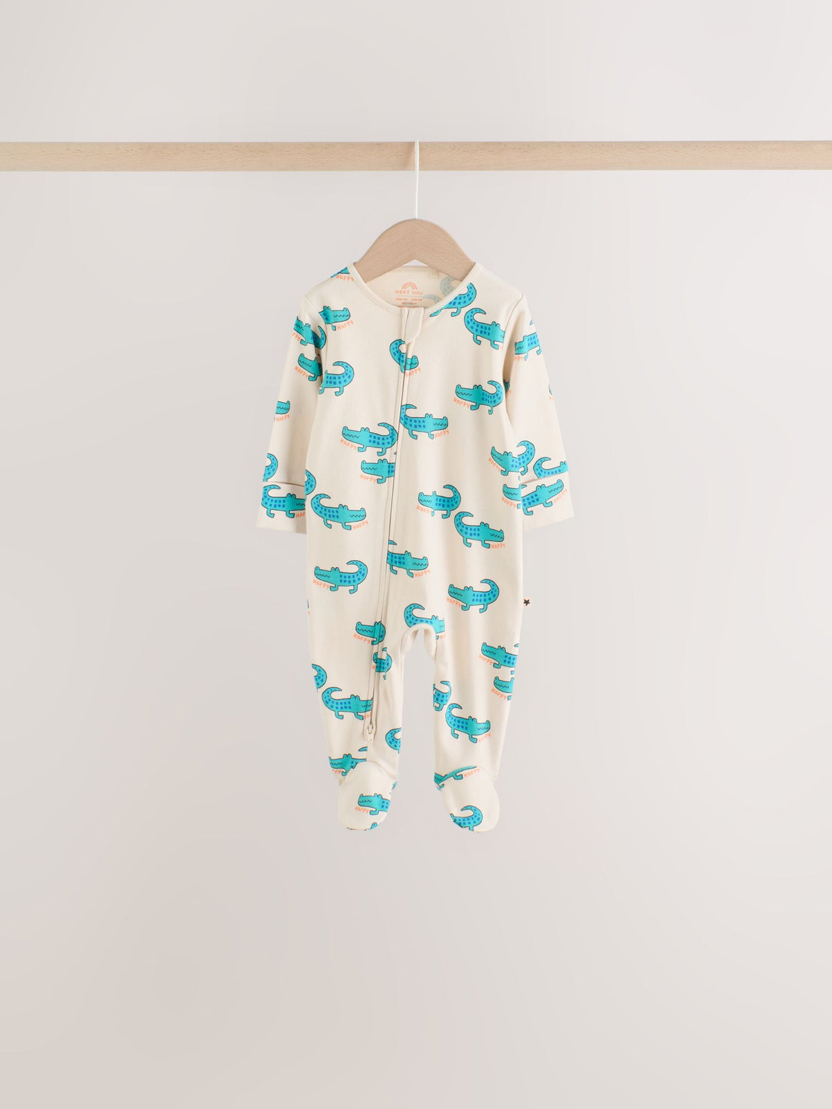 Blue Animal Two Way Zip Baby Sleepsuits 5 Pack (0-2yrs)