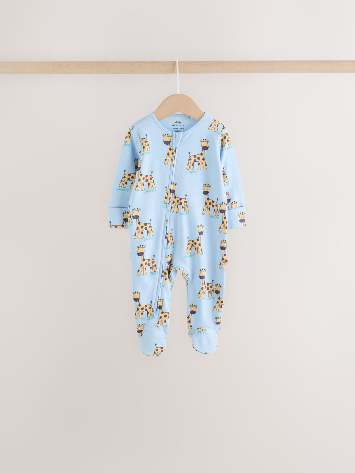 Blue Animal Two Way Zip Baby Sleepsuits 5 Pack (0-2yrs)