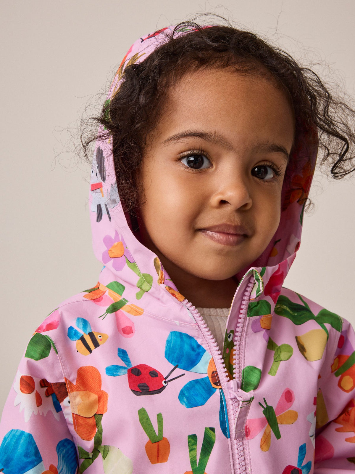 Pink Characters Waterproof Fleece Lined Puddlesuit (3mths-7yrs)