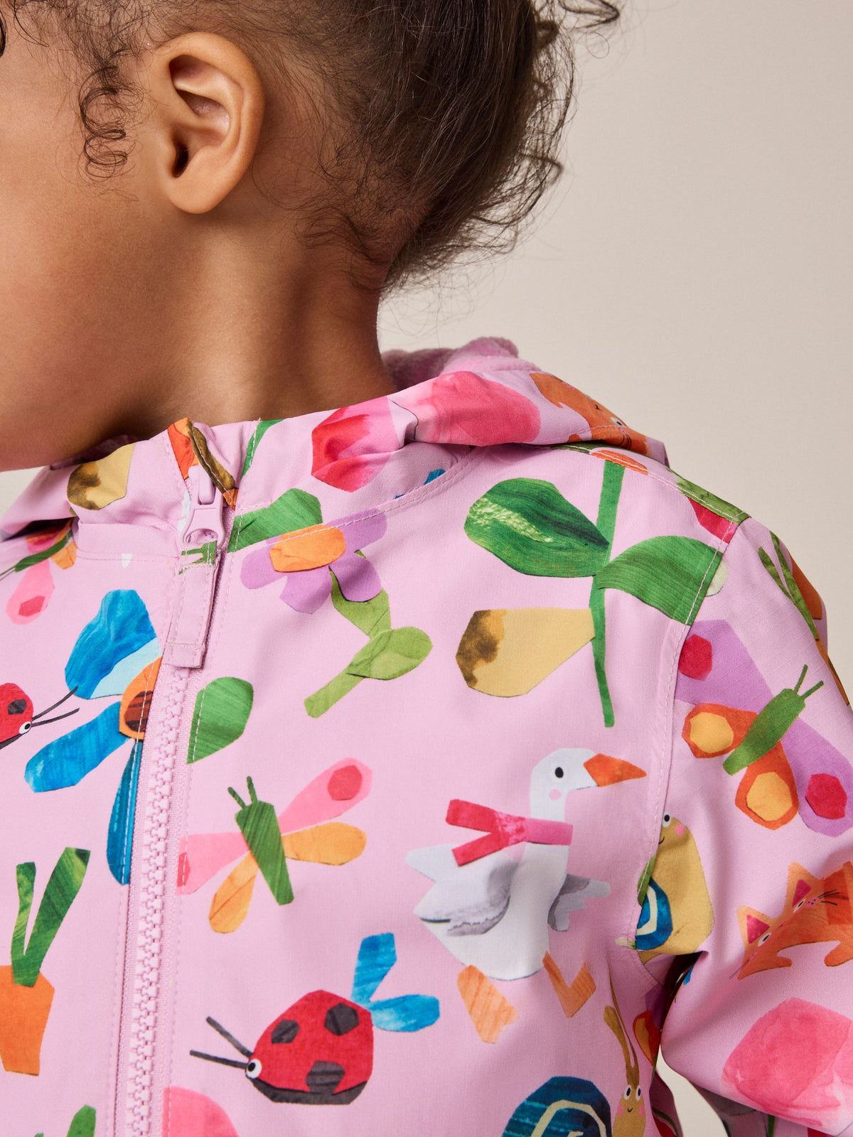 Pink Characters Waterproof Fleece Lined Puddlesuit (3mths-7yrs)