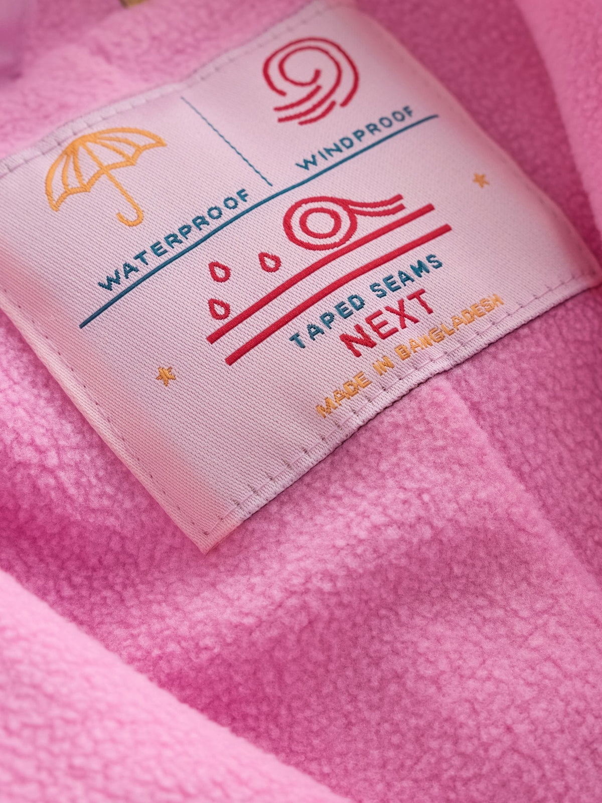 Pink Characters Waterproof Fleece Lined Puddlesuit (3mths-7yrs)