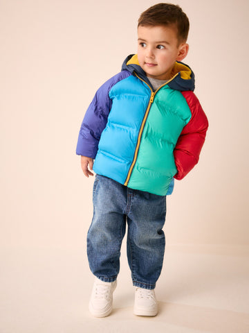 Bright Colour Block Padded Coat (3mths-7yrs)