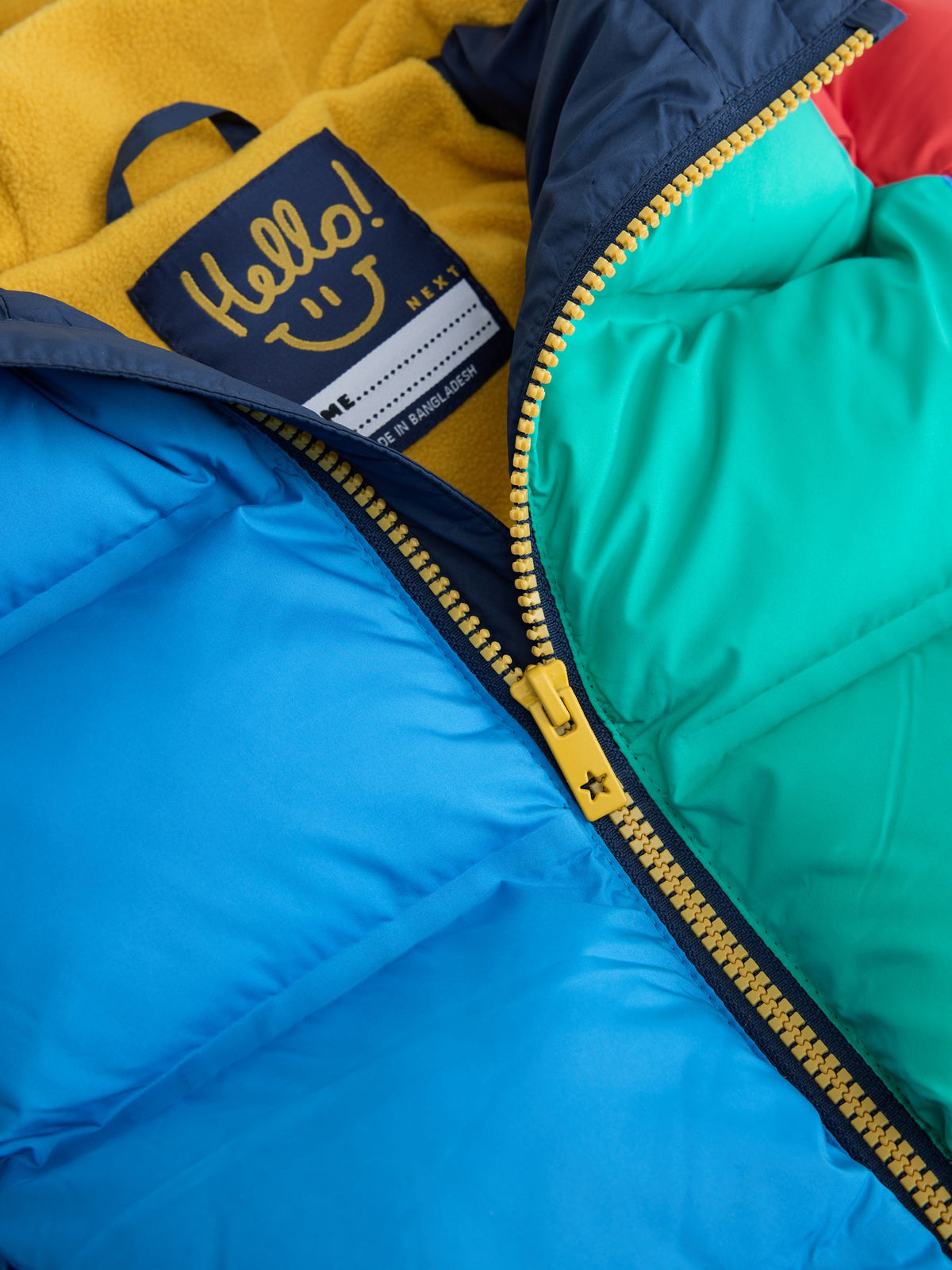 Bright Colour Block Padded Coat (3mths-7yrs)