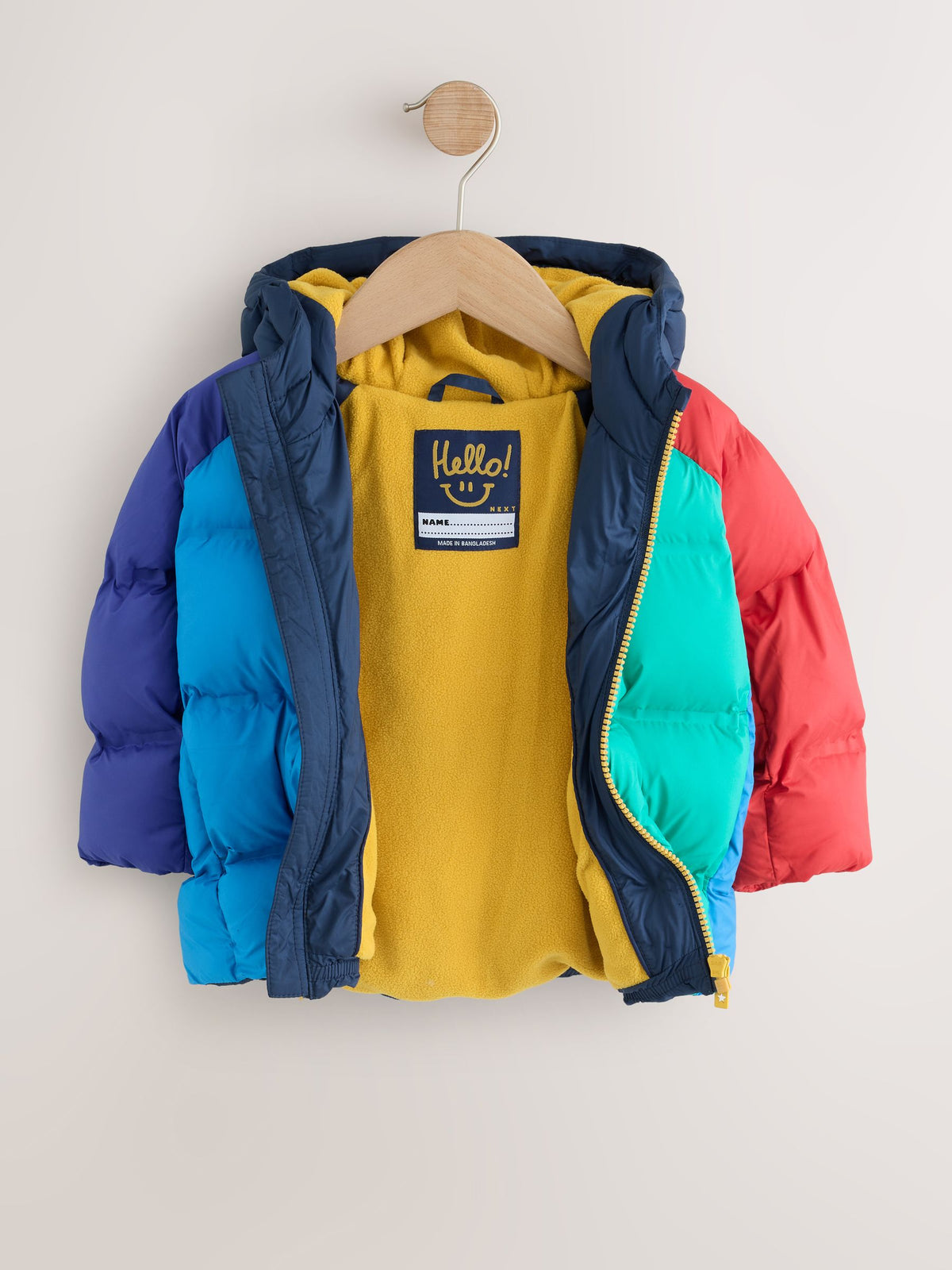 Bright Colour Block Padded Coat (3mths-7yrs)