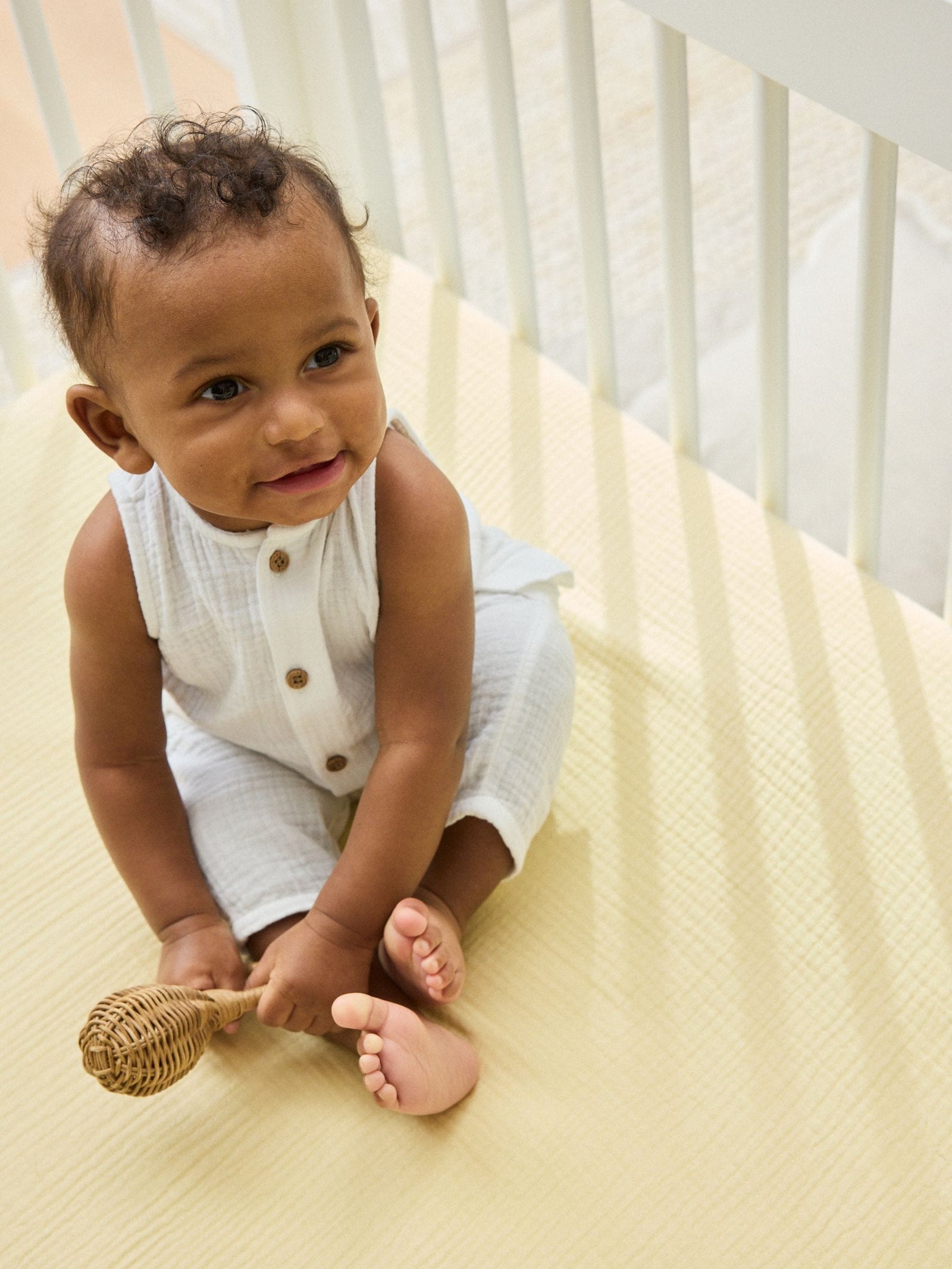White Woven Baby Jumpsuit (0mths-2yrs)