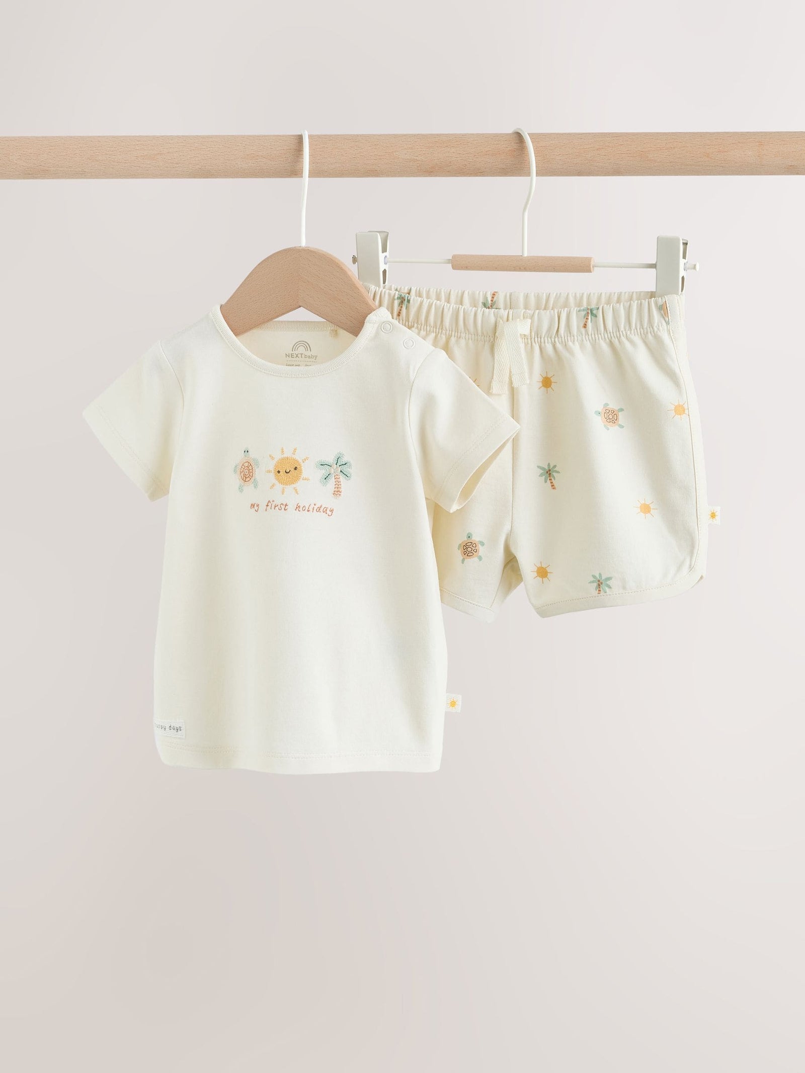 Cream My First Holiday Top and Short Baby Set (0-18mths)