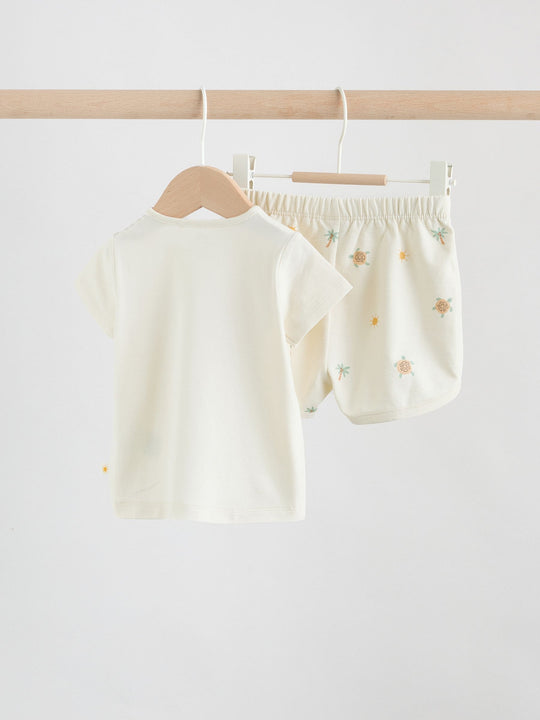 Cream My First Holiday Top and Short Baby Set (0-18mths)