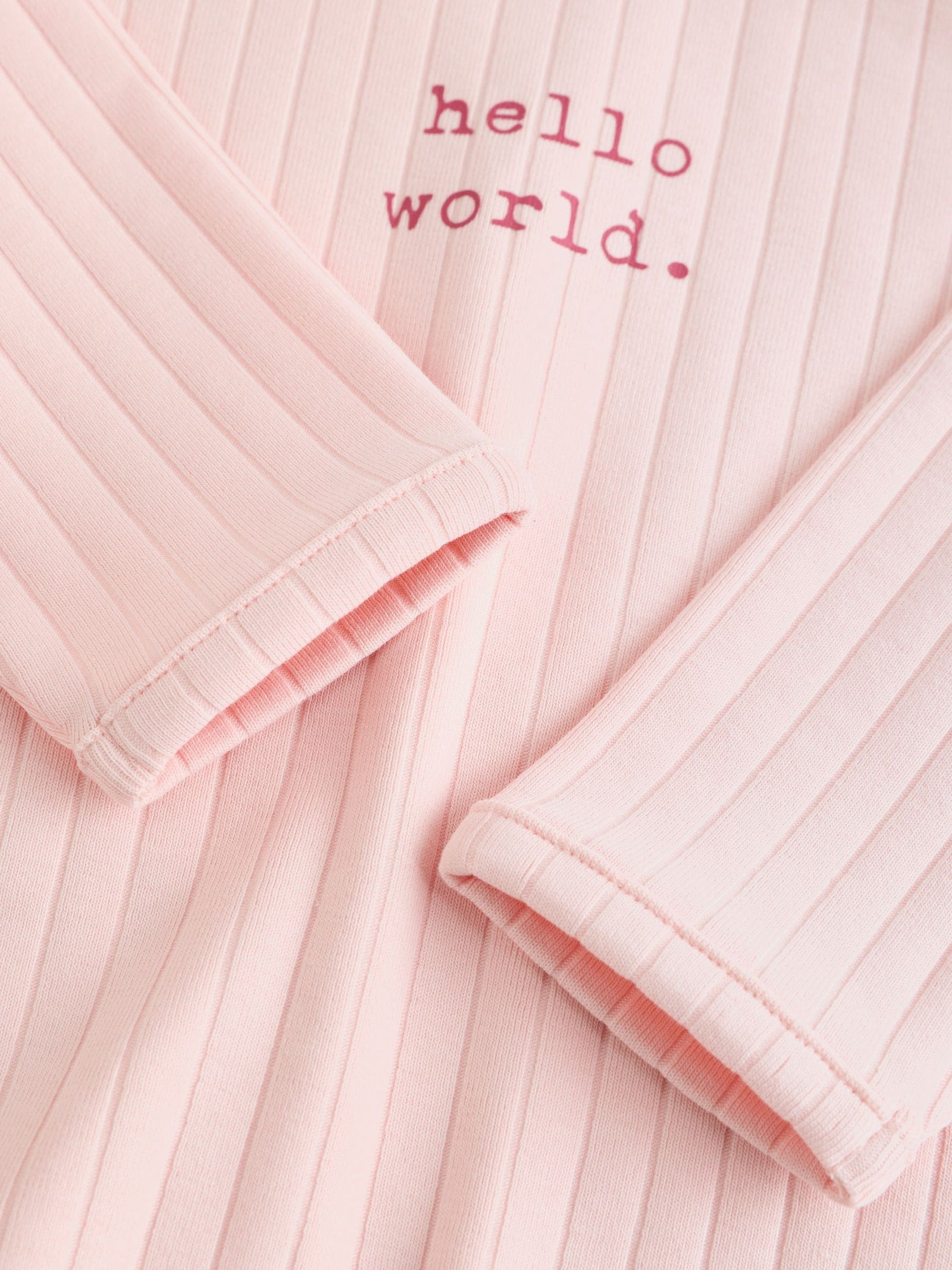 Pink Hello World Top and Leggings Baby Set (0-18mths)