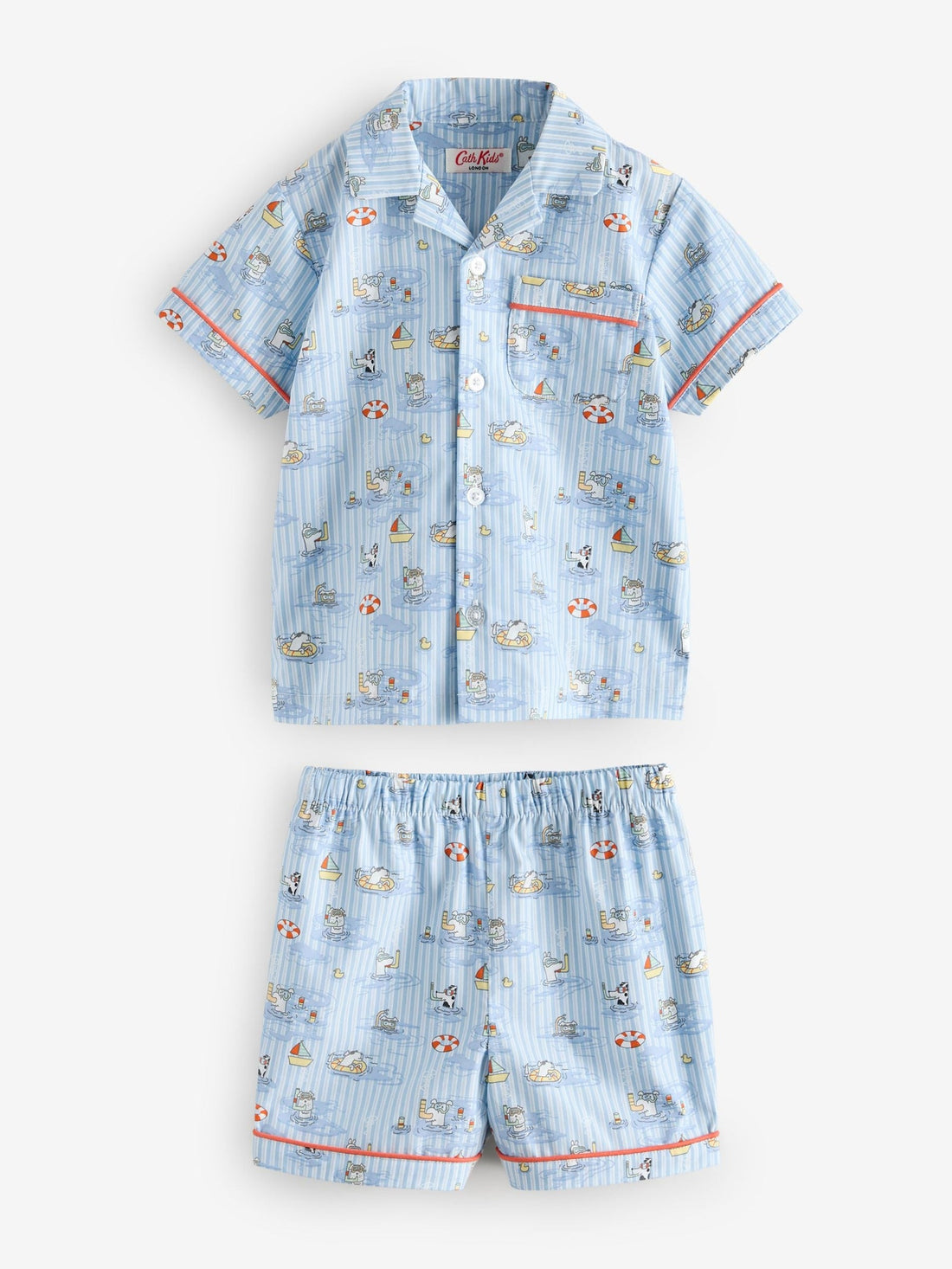 Blue Cath Kidson Single Button Through Short Pyjamas