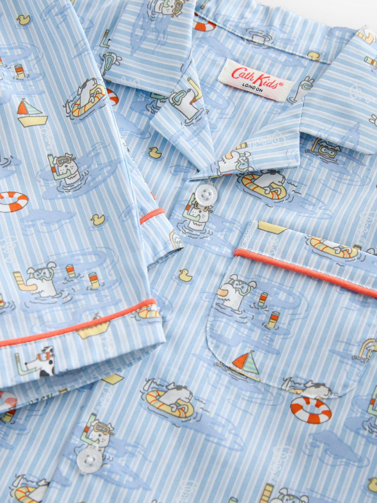 Blue Cath Kidson Single Button Through Short Pyjamas