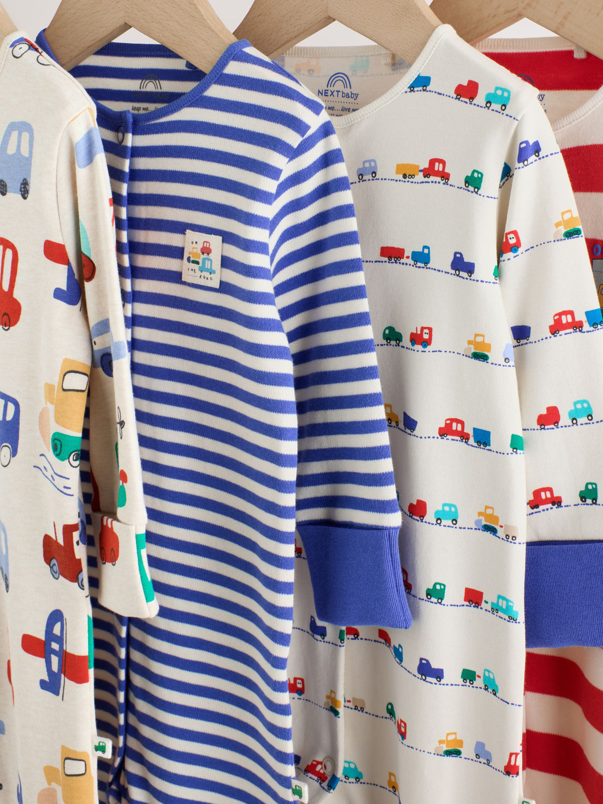 Bright Transport Baby Sleepsuits 4 Pack (0mths-2yrs)