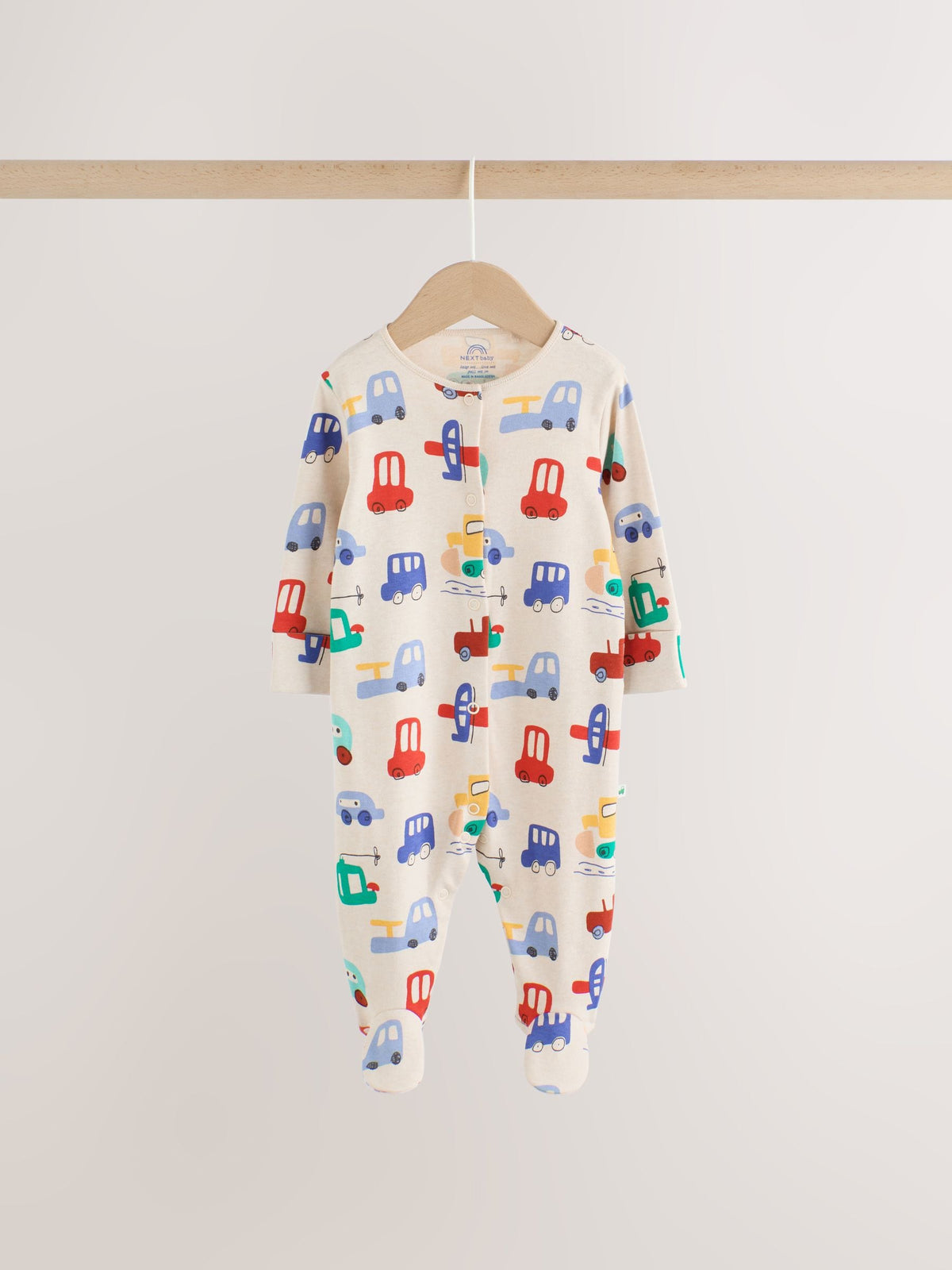 Bright Transport Baby Sleepsuits 4 Pack (0mths-2yrs)