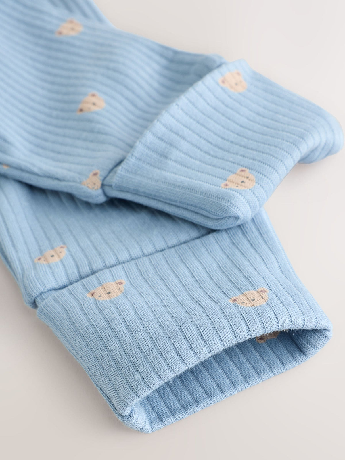 Neutral/Brown Bear Two Way Zip Baby Sleepsuits 7 Pack (0mths-2yrs)