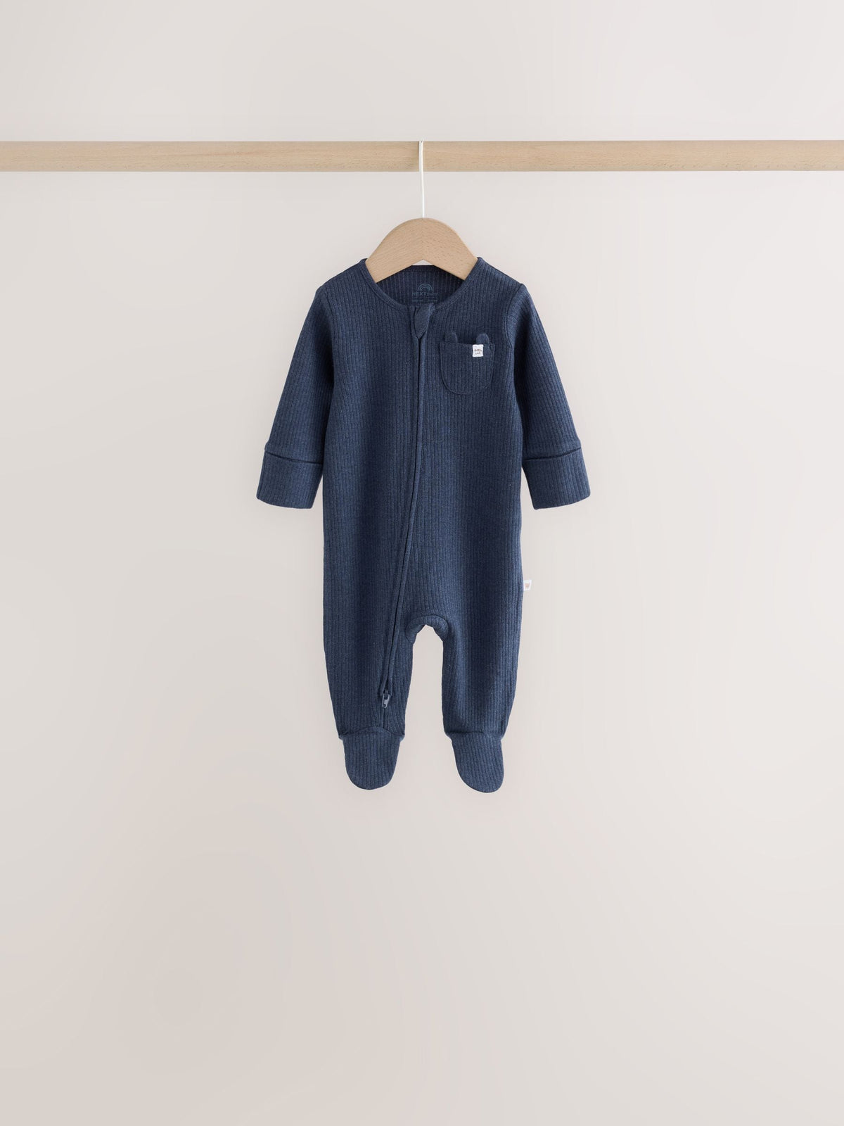Neutral/Brown Bear Two Way Zip Baby Sleepsuits 7 Pack (0mths-2yrs)