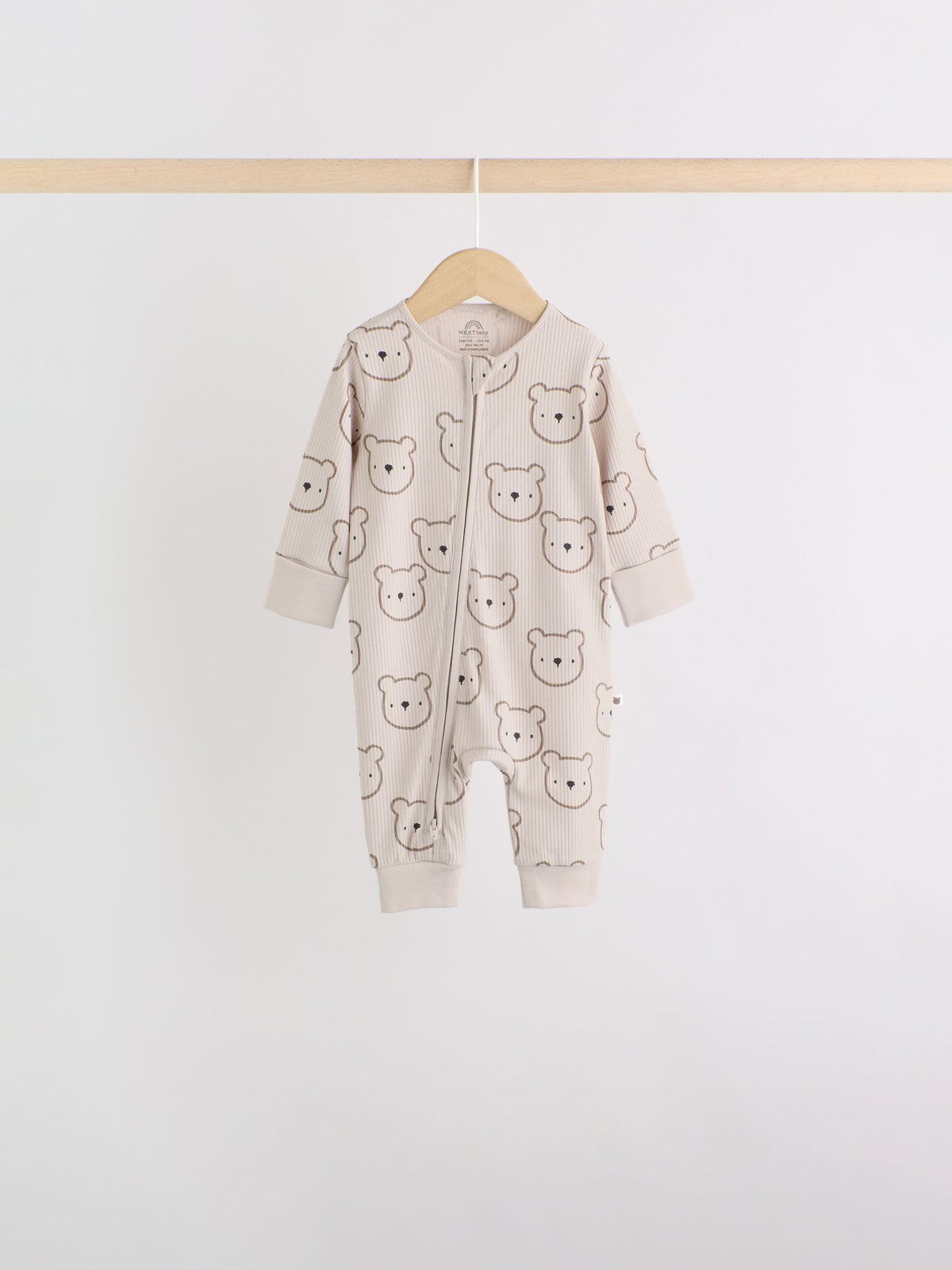 Brown Bear Two Way Zip Baby Sleepsuits 4 Pack (0mths-3yrs)