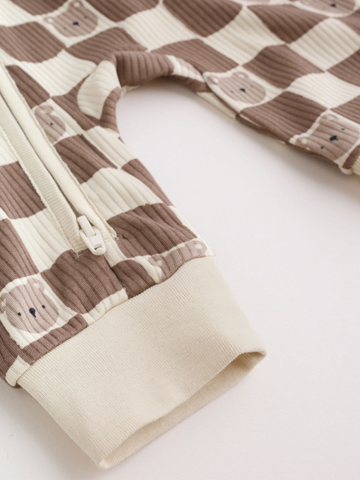 Brown Bear Two Way Zip Baby Sleepsuits 4 Pack (0mths-3yrs)