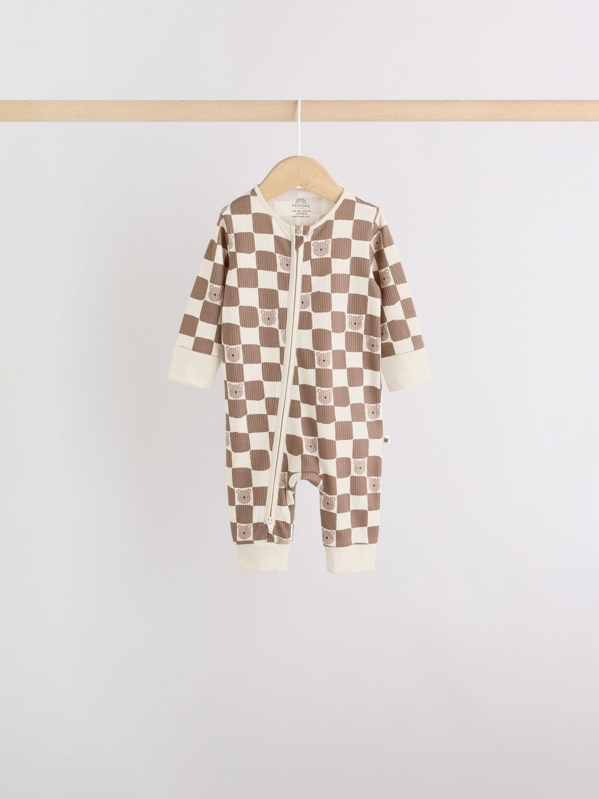 Brown Bear Two Way Zip Baby Sleepsuits 4 Pack (0mths-3yrs)