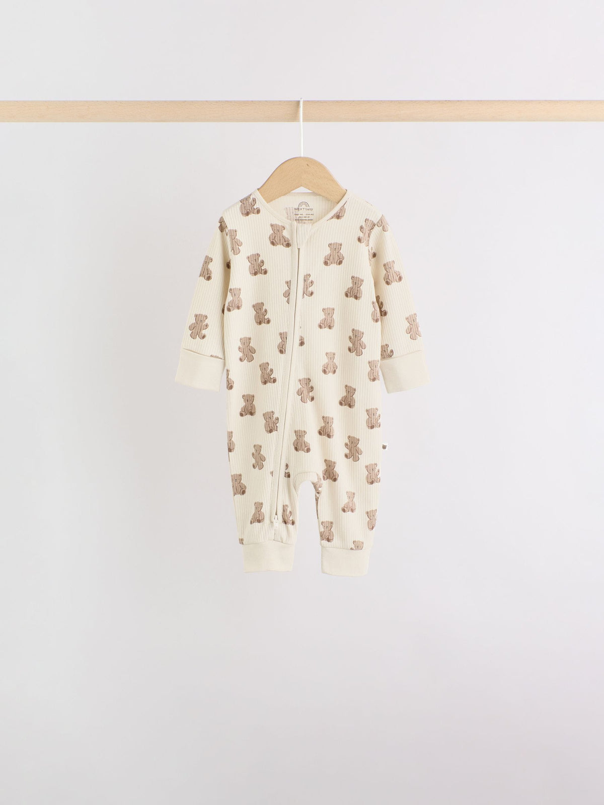 Brown Bear Two Way Zip Baby Sleepsuits 4 Pack (0mths-3yrs)