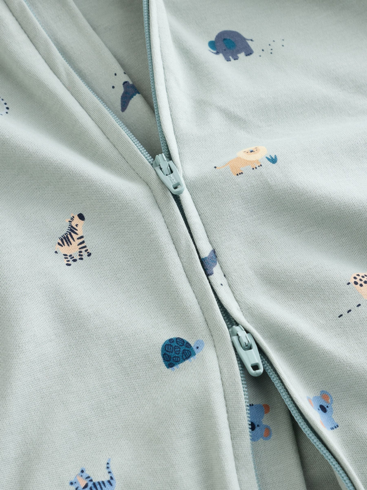 Blue 3 Pack Two Way Zip Baby Sleepsuits (0mths-3yrs)