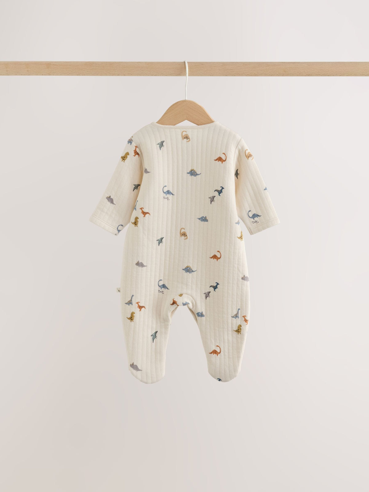 Blue/Neutral Dinosaur Quilted Sleepsuits 2 Pack
