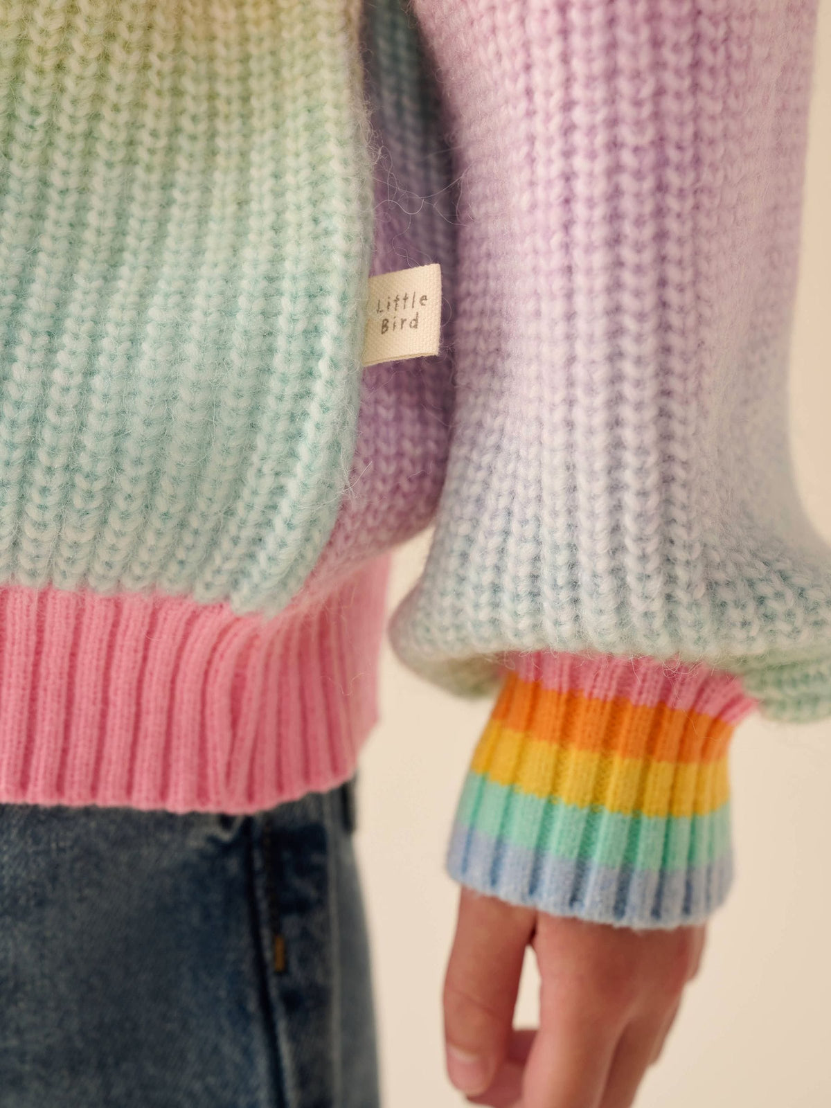 Little Bird by Jools Oliver Rainbow Ombre V-Neck Cardigan