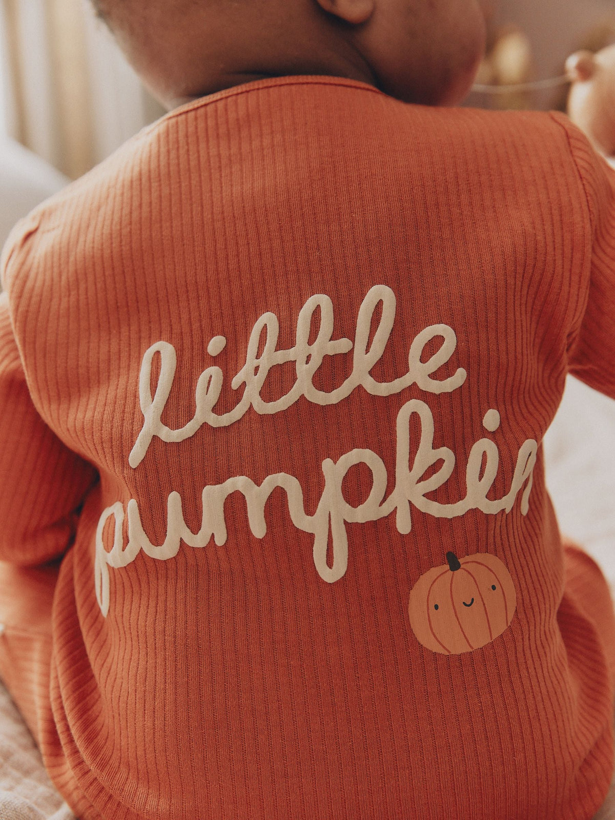 Orange Little Pumpkin Two Way Zip Baby Sleepsuit (0mths-3yrs)