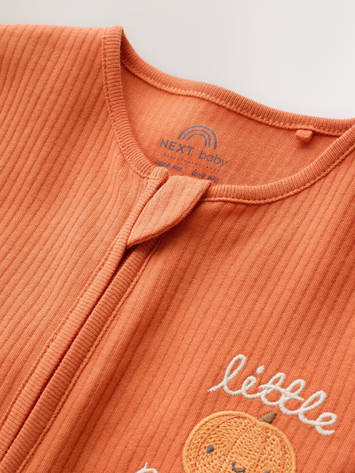 Orange Little Pumpkin Two Way Zip Baby Sleepsuit (0mths-3yrs)