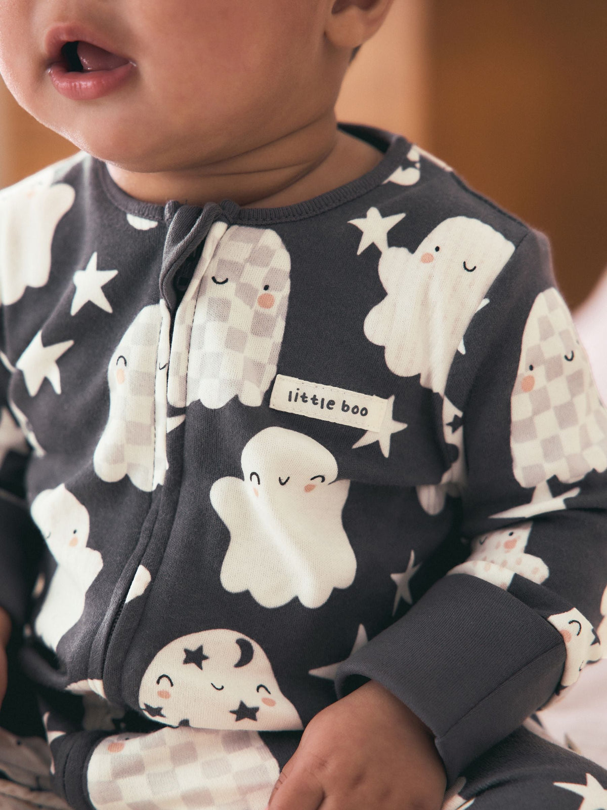 Glow In The Dark Two Way Zip Baby Sleepsuit (0mths-3yrs)