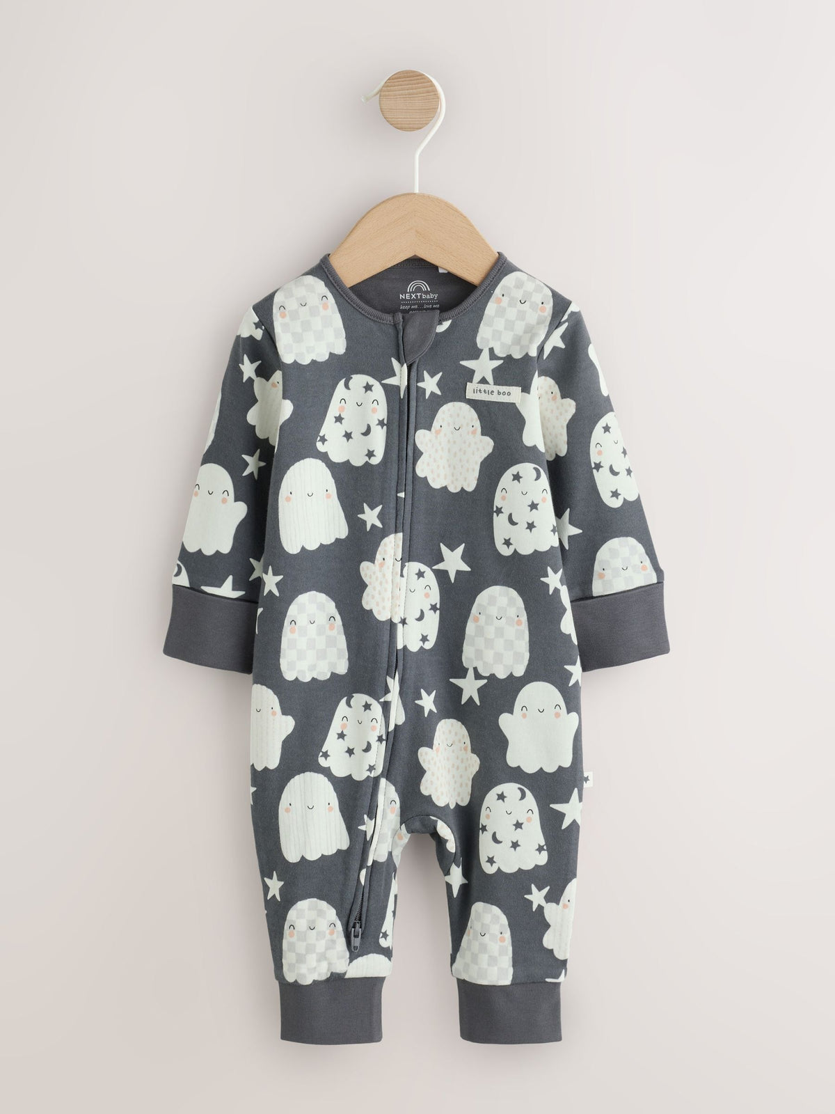Glow In The Dark Two Way Zip Baby Sleepsuit (0mths-3yrs)