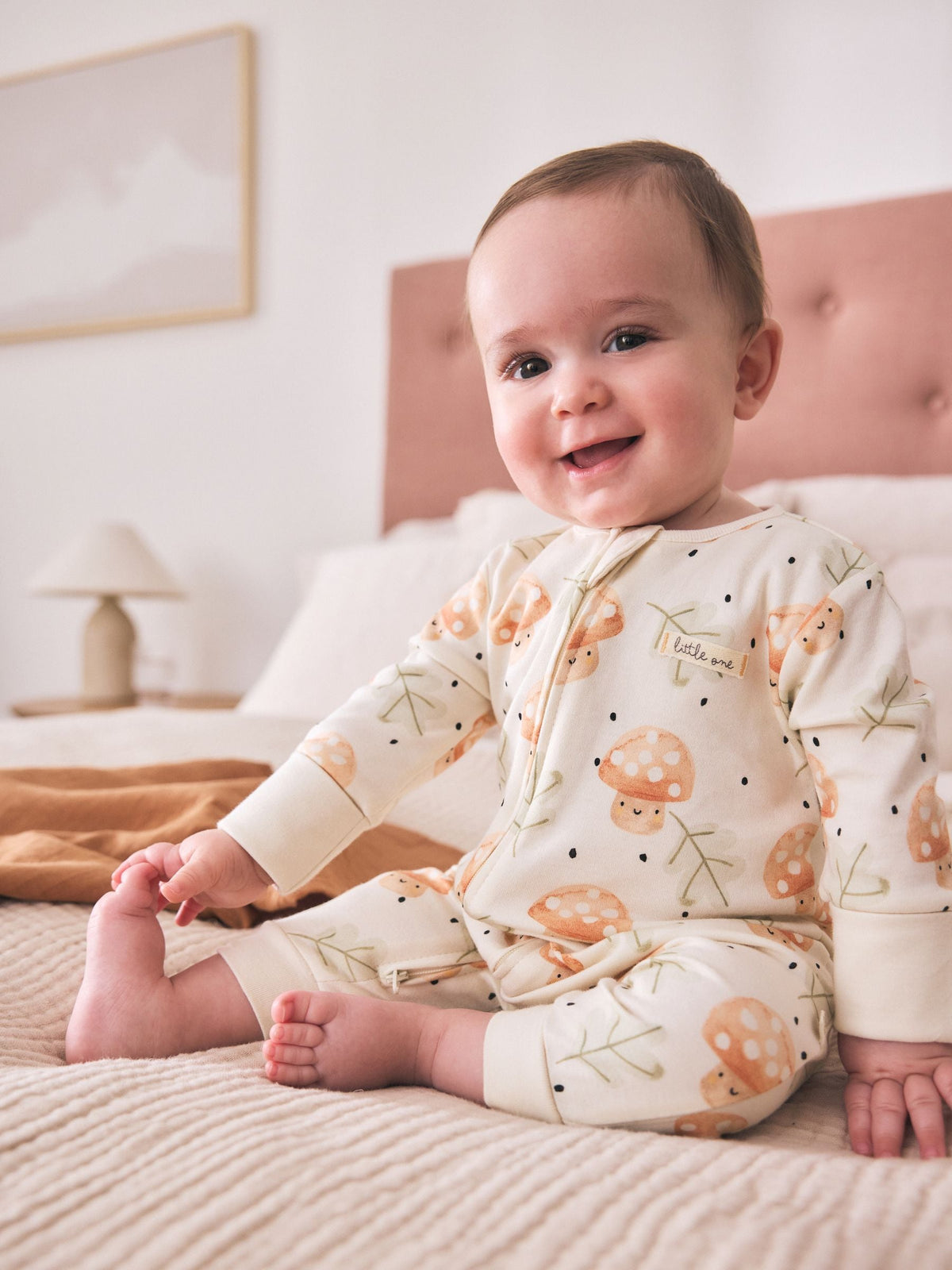 Neutral 3 Pack Two Way Zip Baby Sleepsuit (0mths-3yrs)