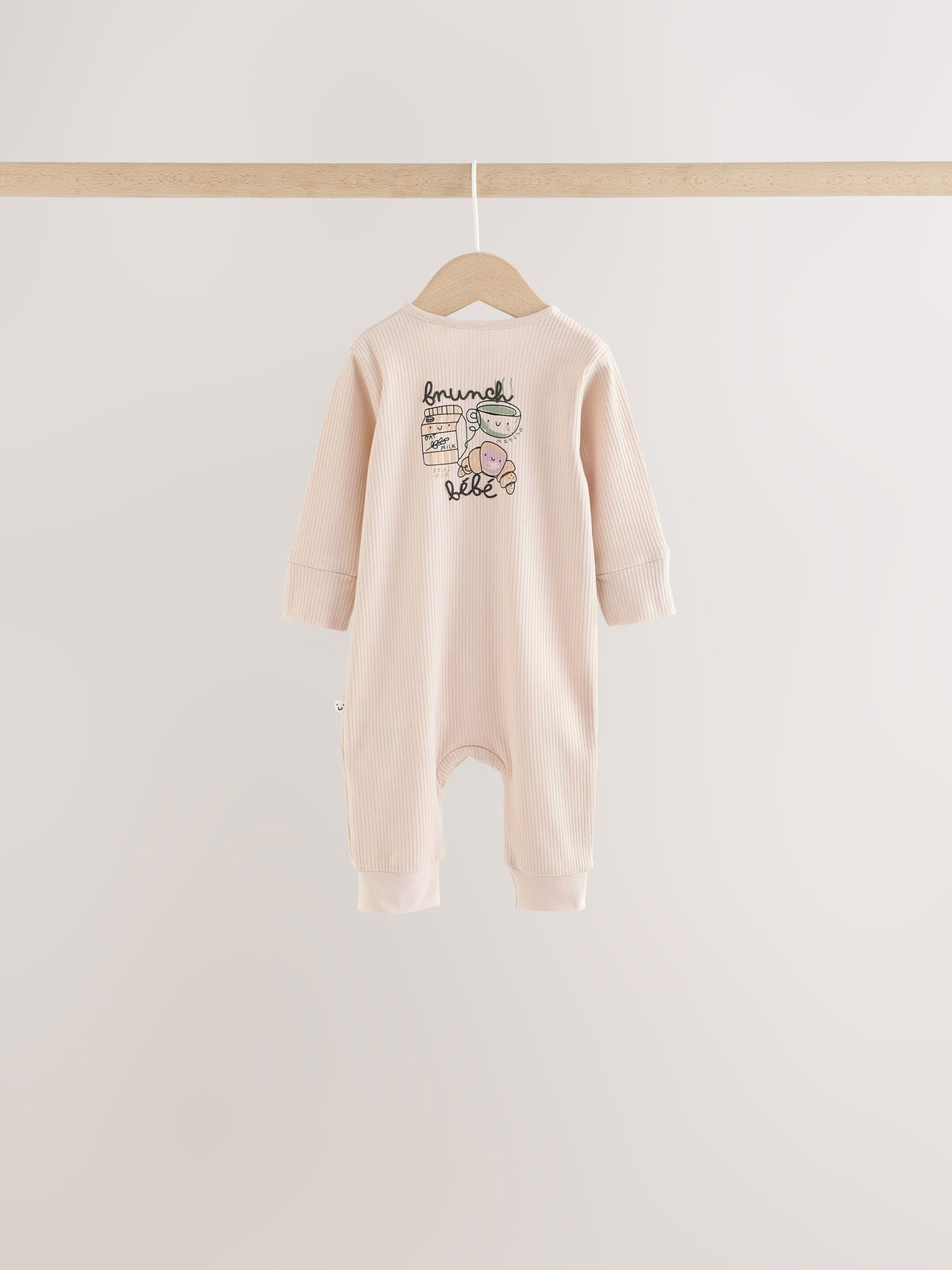 Neutral Brunch Two Way Zip Baby Sleepsuits 4 Pack (0mths-3yrs)