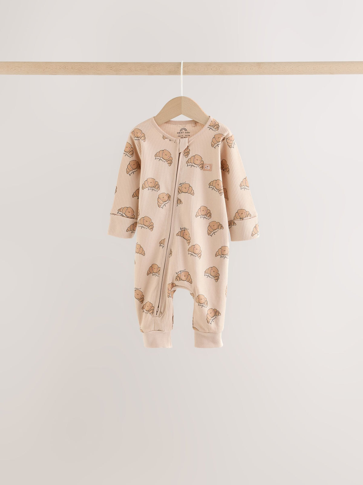 Neutral Brunch Two Way Zip Baby Sleepsuits 4 Pack (0mths-3yrs)