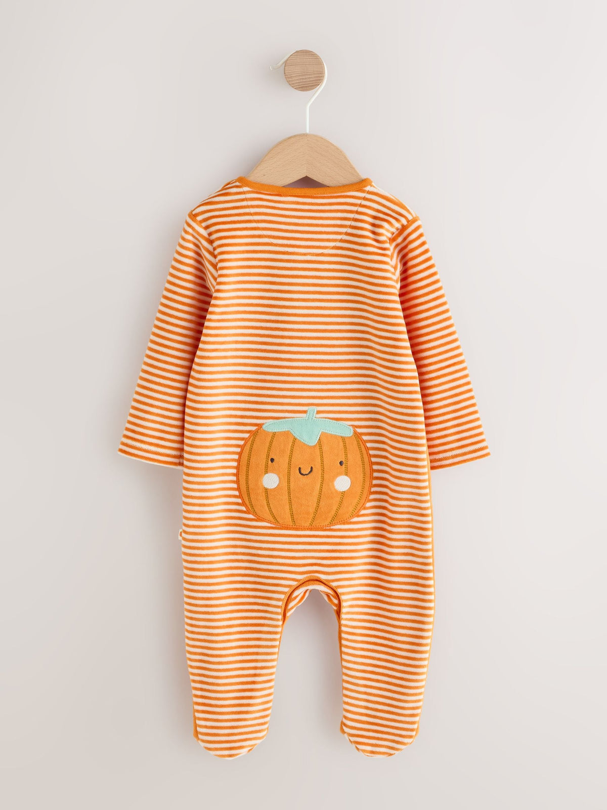 Orange Pumpkin Halloween Sleepsuit and Hat Set 2 Piece (0mths-2yrs)