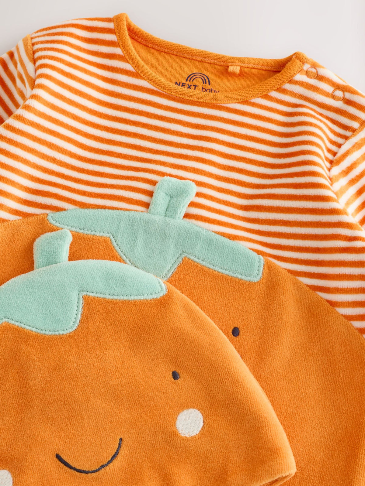 Orange Pumpkin Halloween Sleepsuit and Hat Set 2 Piece (0mths-2yrs)