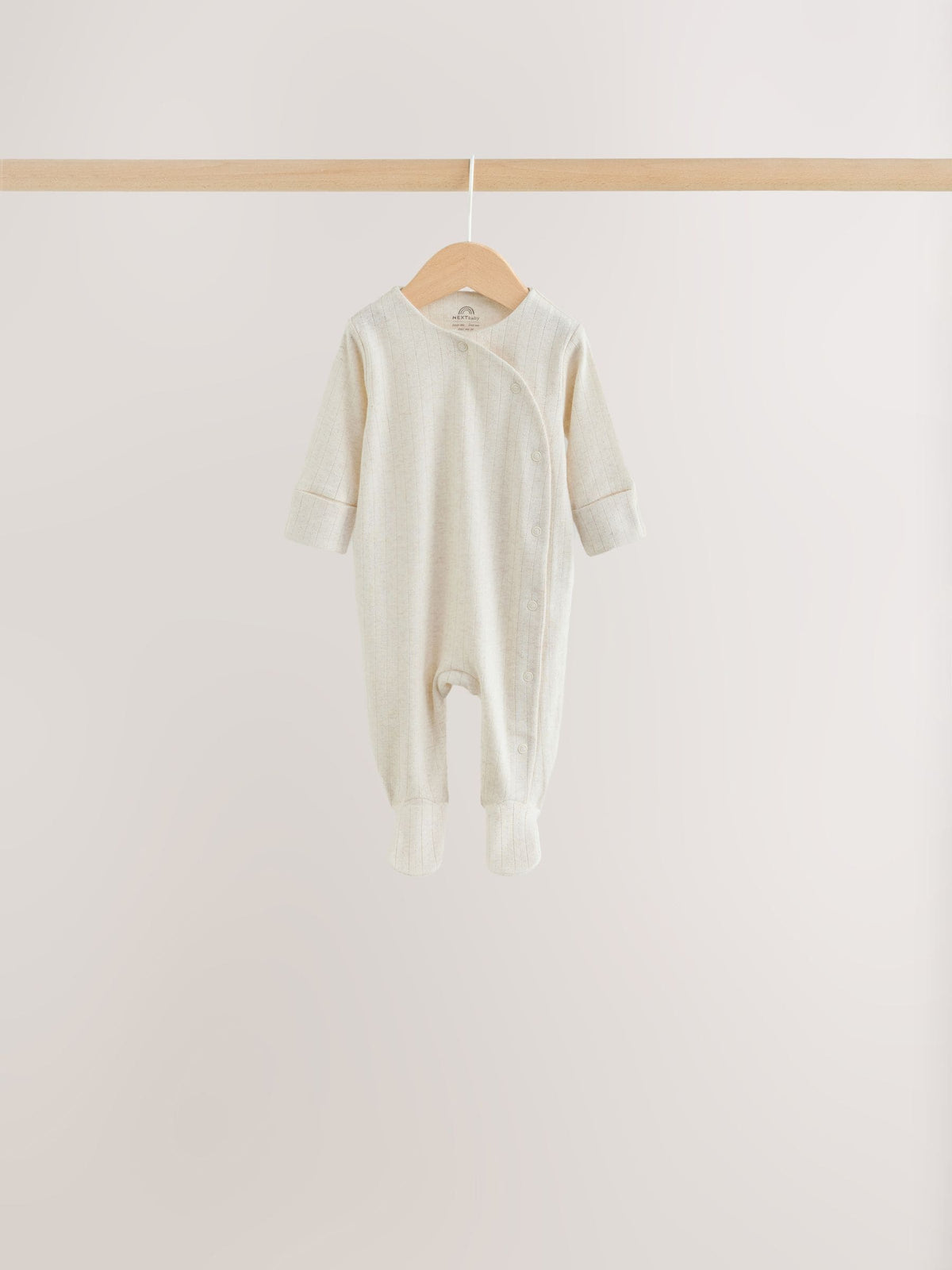Neutral Pointelle Baby Sleepsuit 3 Pack (0-2yrs)