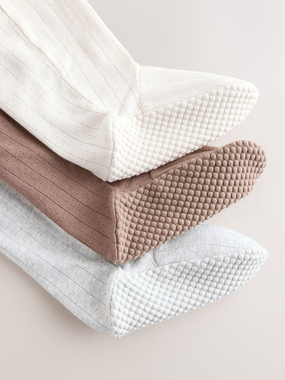 Neutral Pointelle Baby Sleepsuit 3 Pack (0-2yrs)