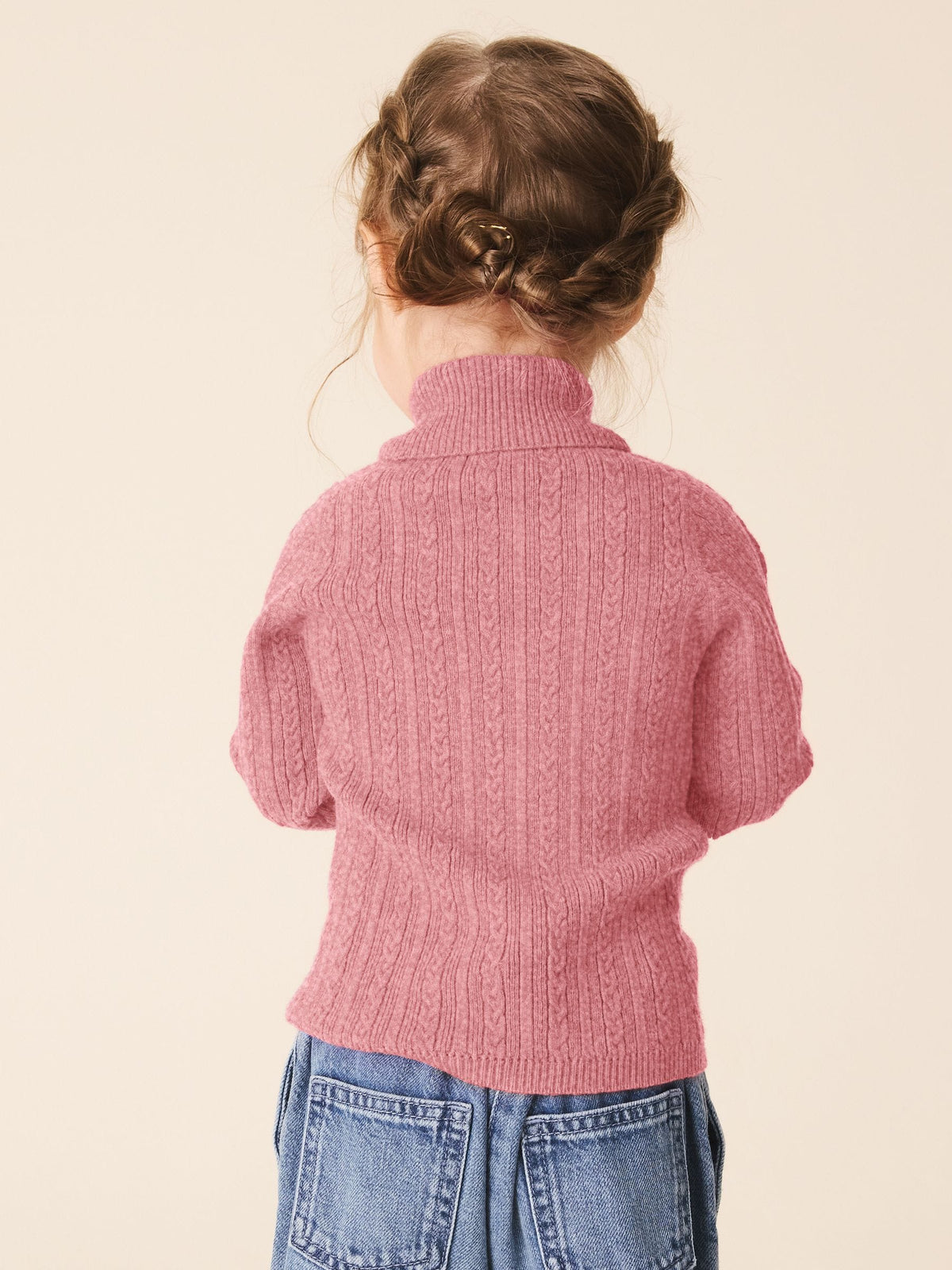 Pink Roll Neck Jumper (3mths-10yrs)