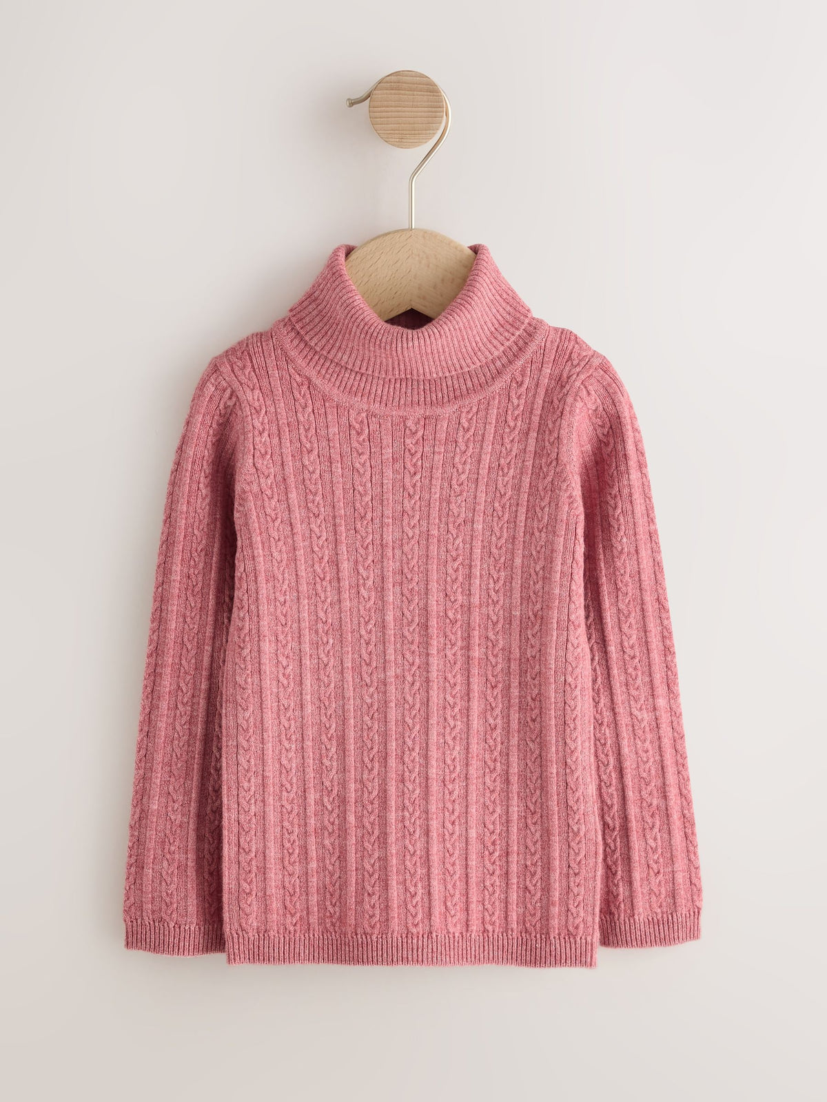 Pink Roll Neck Jumper (3mths-10yrs)
