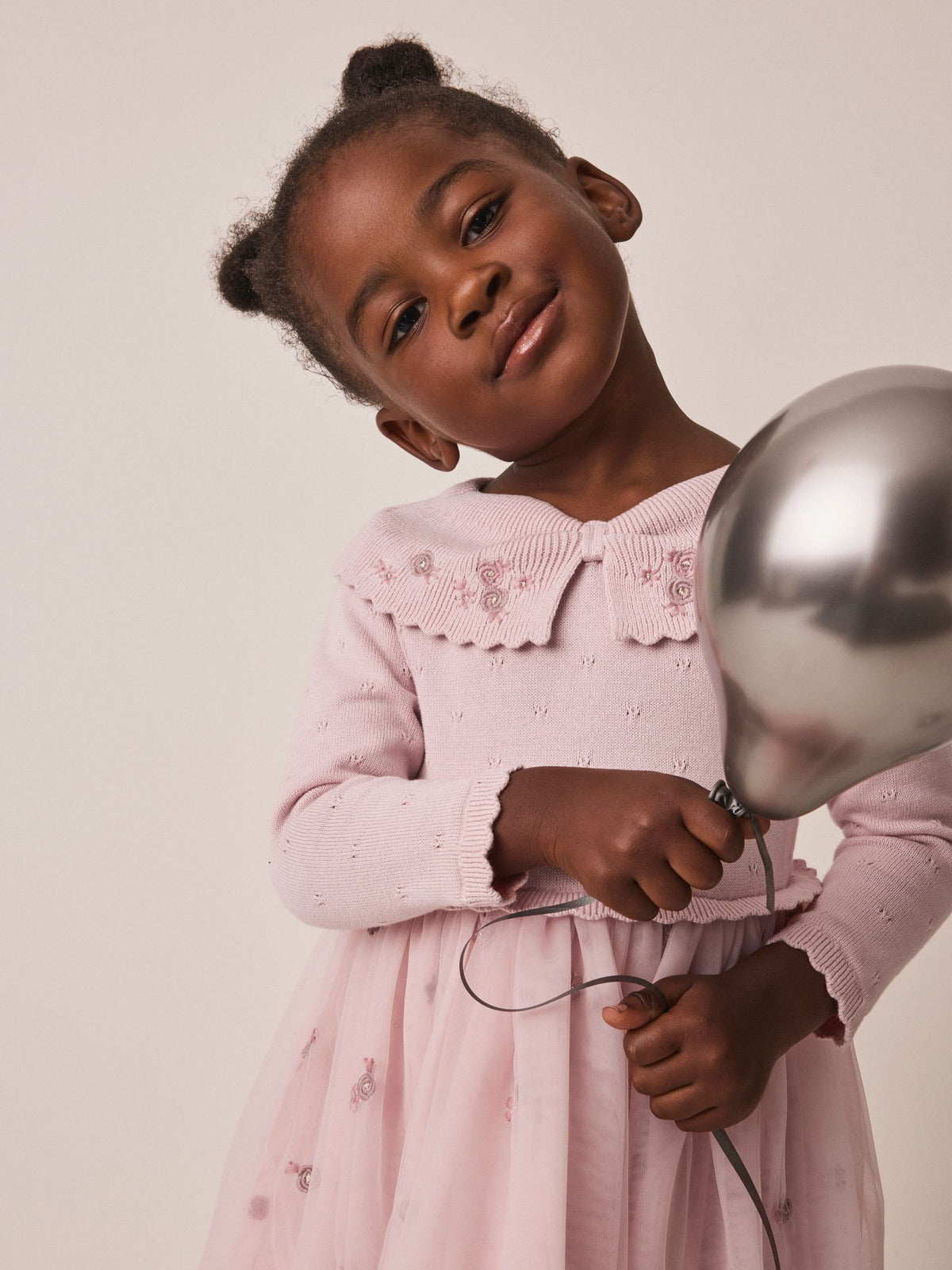 Pink Occasion Bow Collar Dress (3mths-10yrs)