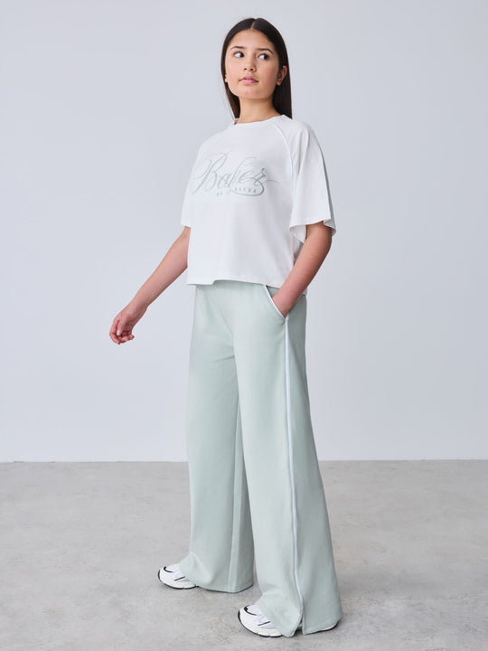 Baker by Ted Baker Green Boxy T-Shirt & Contrast Waistband Trousers Set 2 Piece