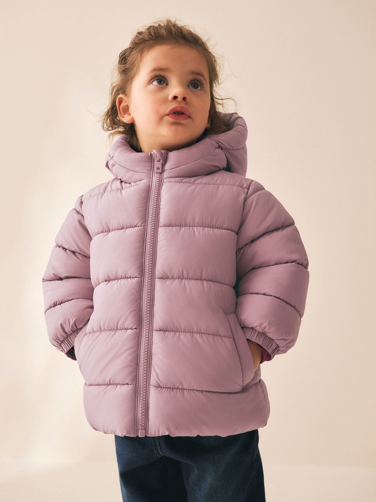 Pink Shower Resistant Fleece Lined Padded Coat (3mths-7yrs)