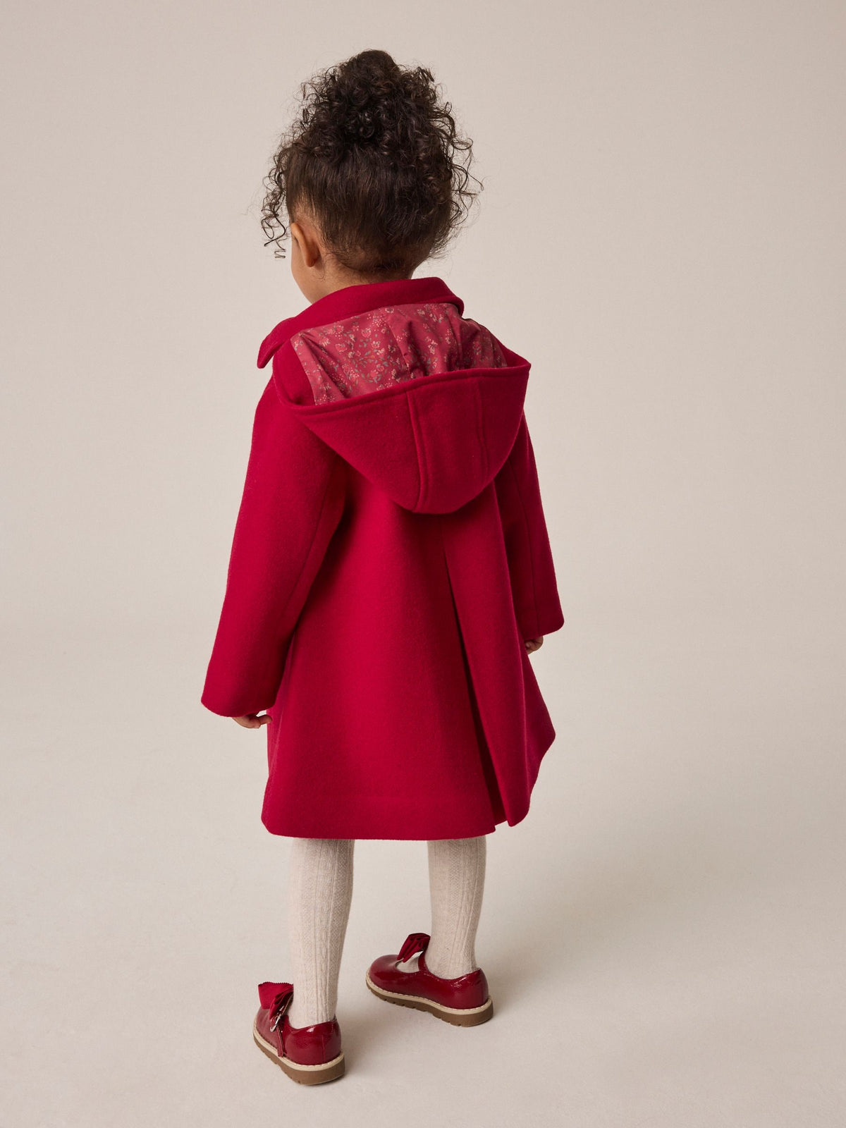 Red Hooded Coat With Wool (3mths-10yrs)