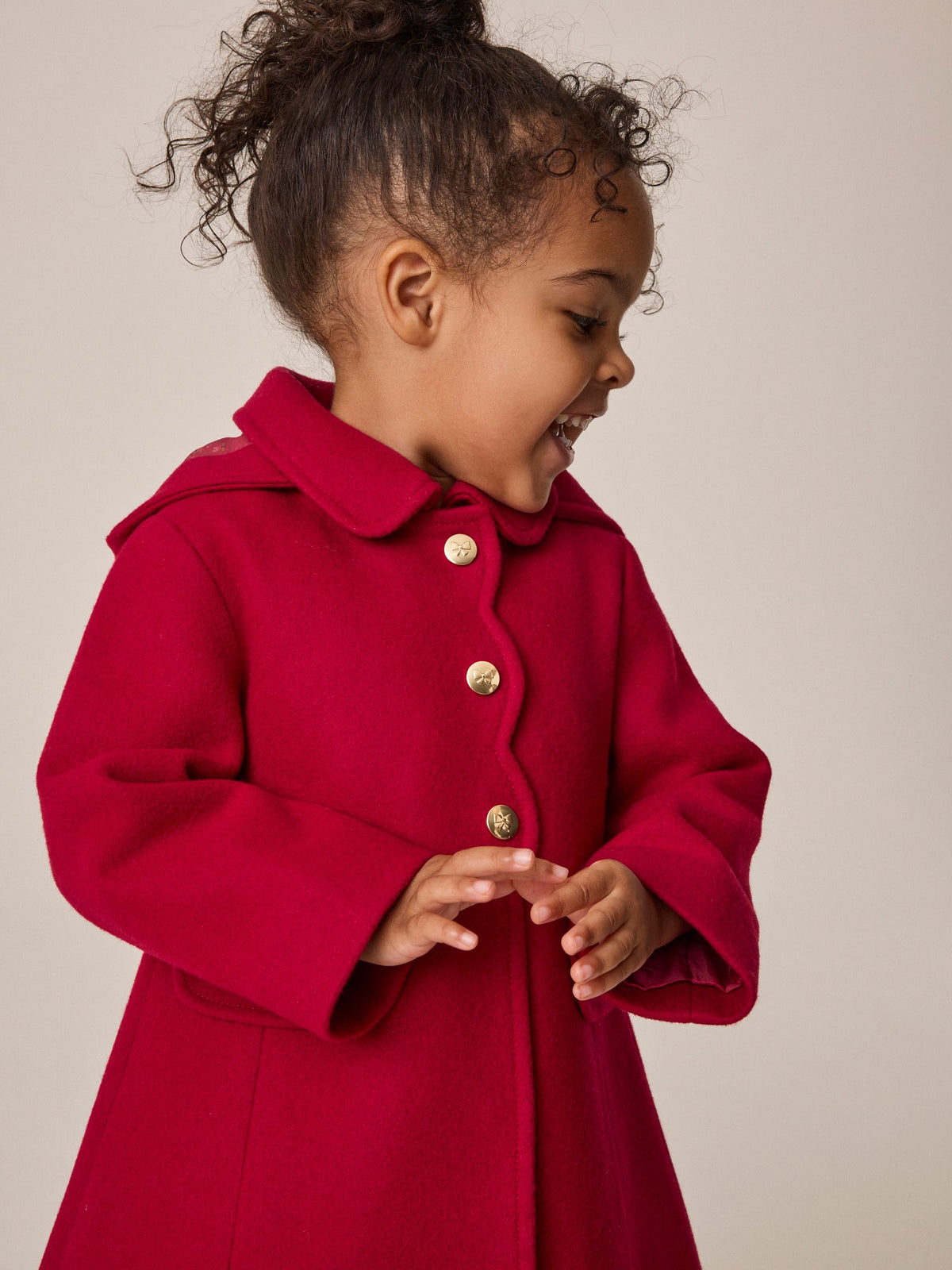 Red Hooded Coat With Wool (3mths-10yrs)