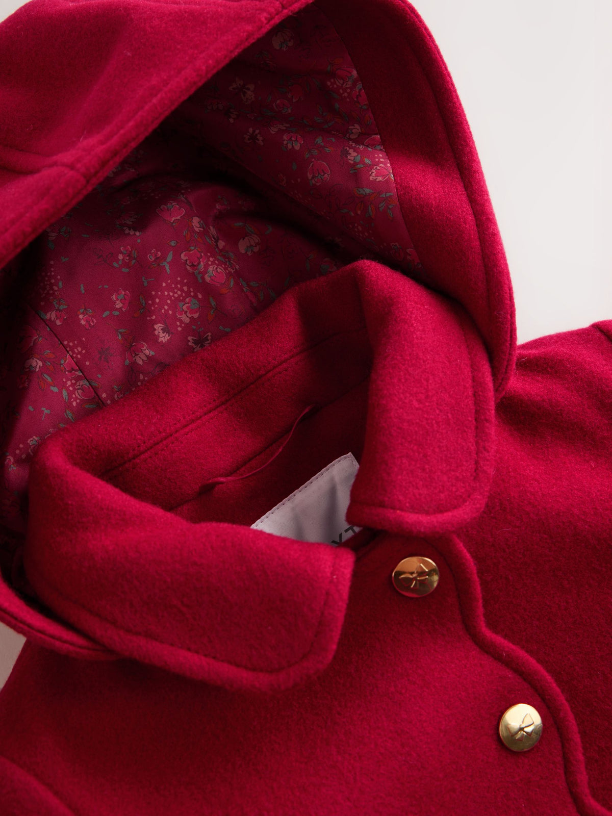 Red Hooded Coat With Wool (3mths-10yrs)