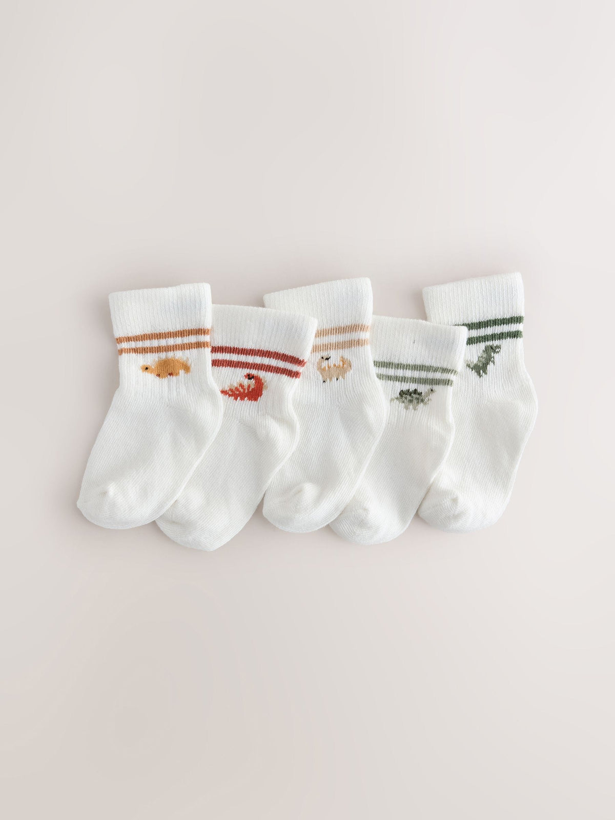 Dino Stripe Socks 5 pack