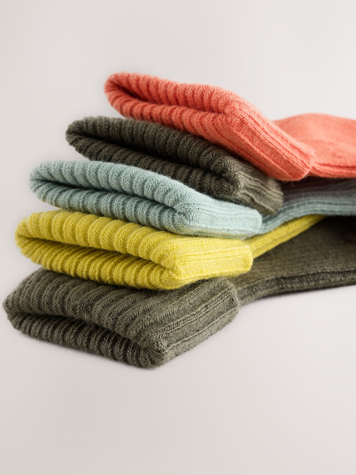 Autumnal Bright Roll Top Baby Socks 5 Pack