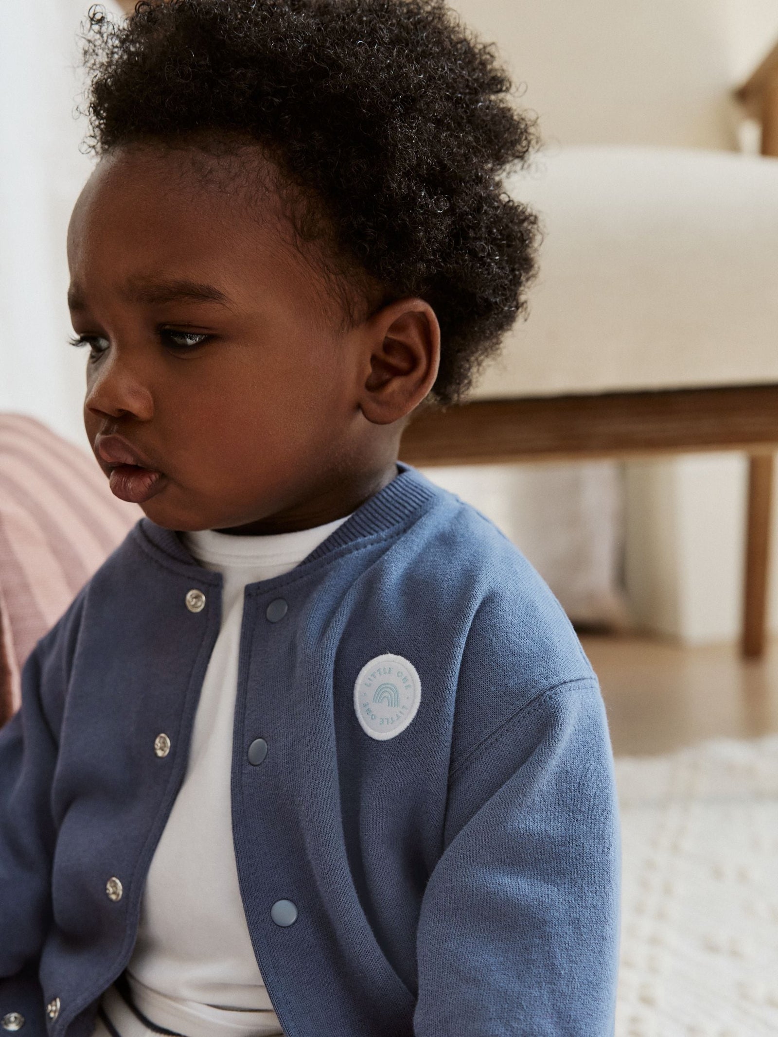Blue Jersey Jacket, Bodysuit and Leggings Baby Set 3 Piece (0mths-2yrs)