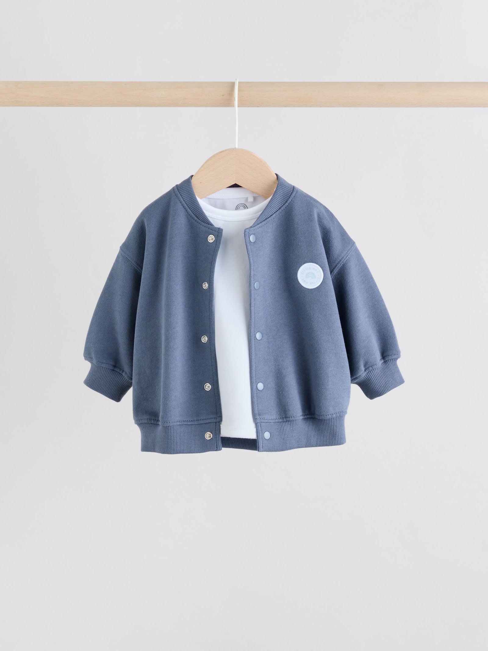 Blue Jersey Jacket, Bodysuit and Leggings Baby Set 3 Piece (0mths-2yrs)