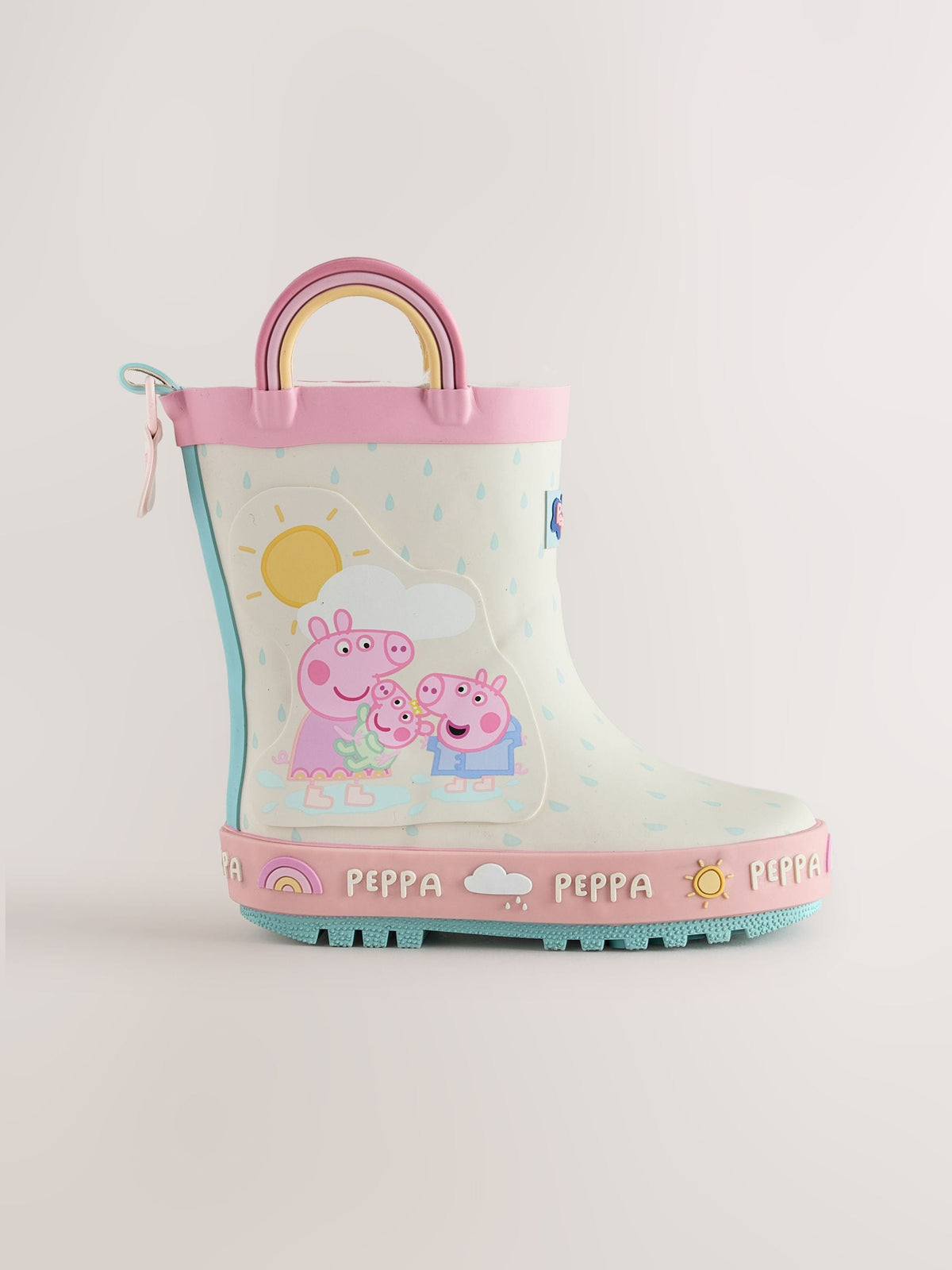 Cream Peppa Pig Handle Wellies